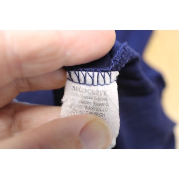 Gilli Crochet Top Maxi Dress Sz Large Navy Blue Sleeveless V-Neck Elastic Waist - Picture 6 of 10